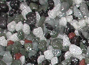 Buntsteinputz (Macroaufnahme)